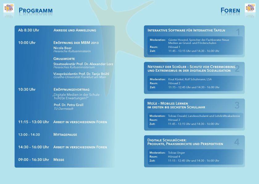 Flyergestaltung f�r das Landesschulamt Hessen // Wiesbaden