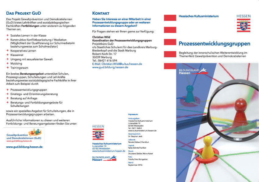 Flyergestaltung fr das Landesschulamt Hessen // Wiesbaden
