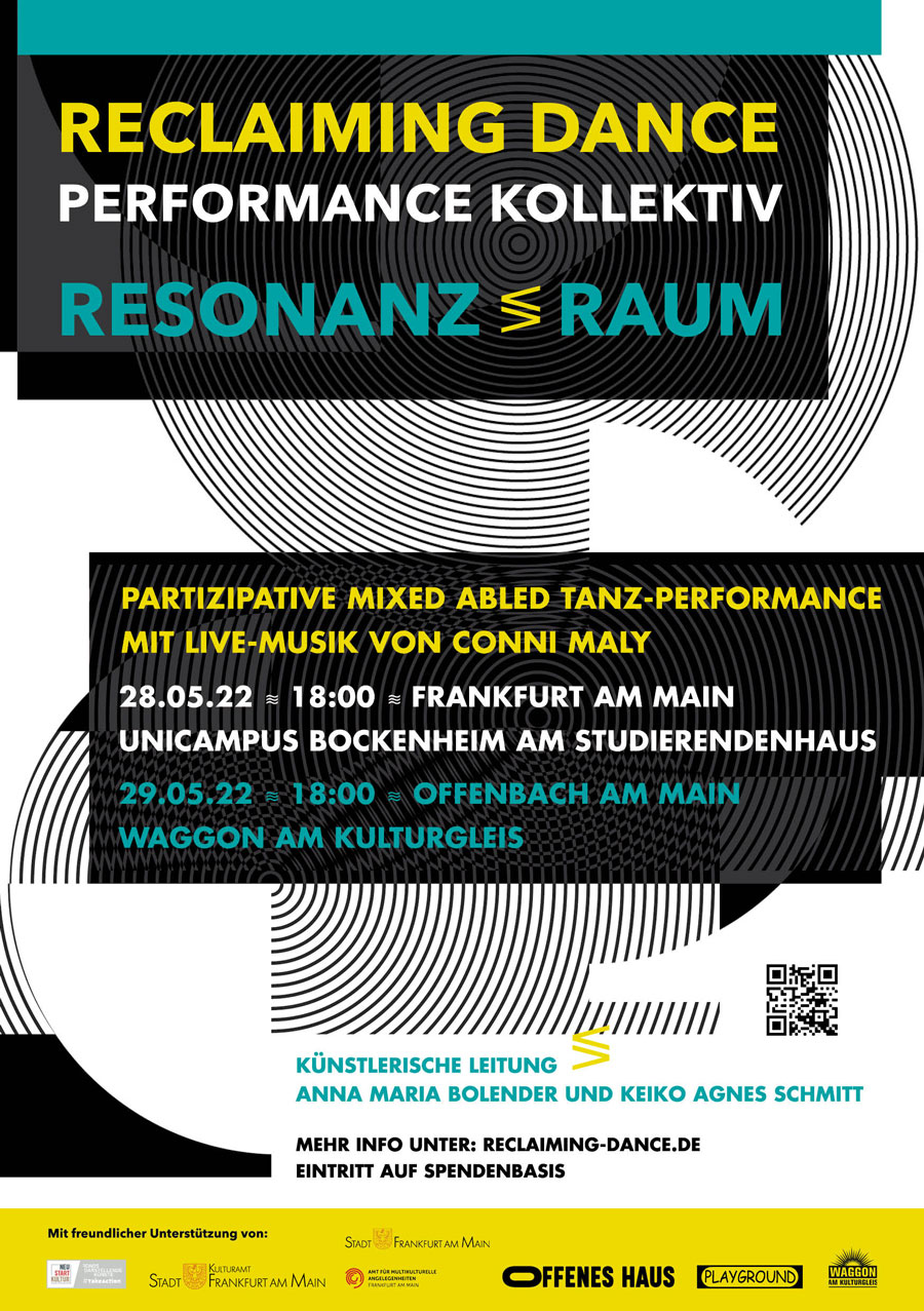 Flyer- und Plakatgestaltung fr Reclaiming Dance  Jede*rmensch tanzt // Frankfurt | Offenbach